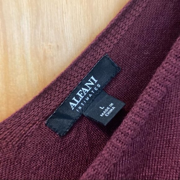 ALFANI Sz L Soft Knit Faux Wrap Drawstring Cuffed High  Rise Pockets Jumpsuit - Picture 7 of 8